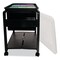 Advantus Folding Mobile File Cart, Clear/Black, Plastic, 18.5" D, 21.75" H, Black/Clear AVT-55758 - alternate 3